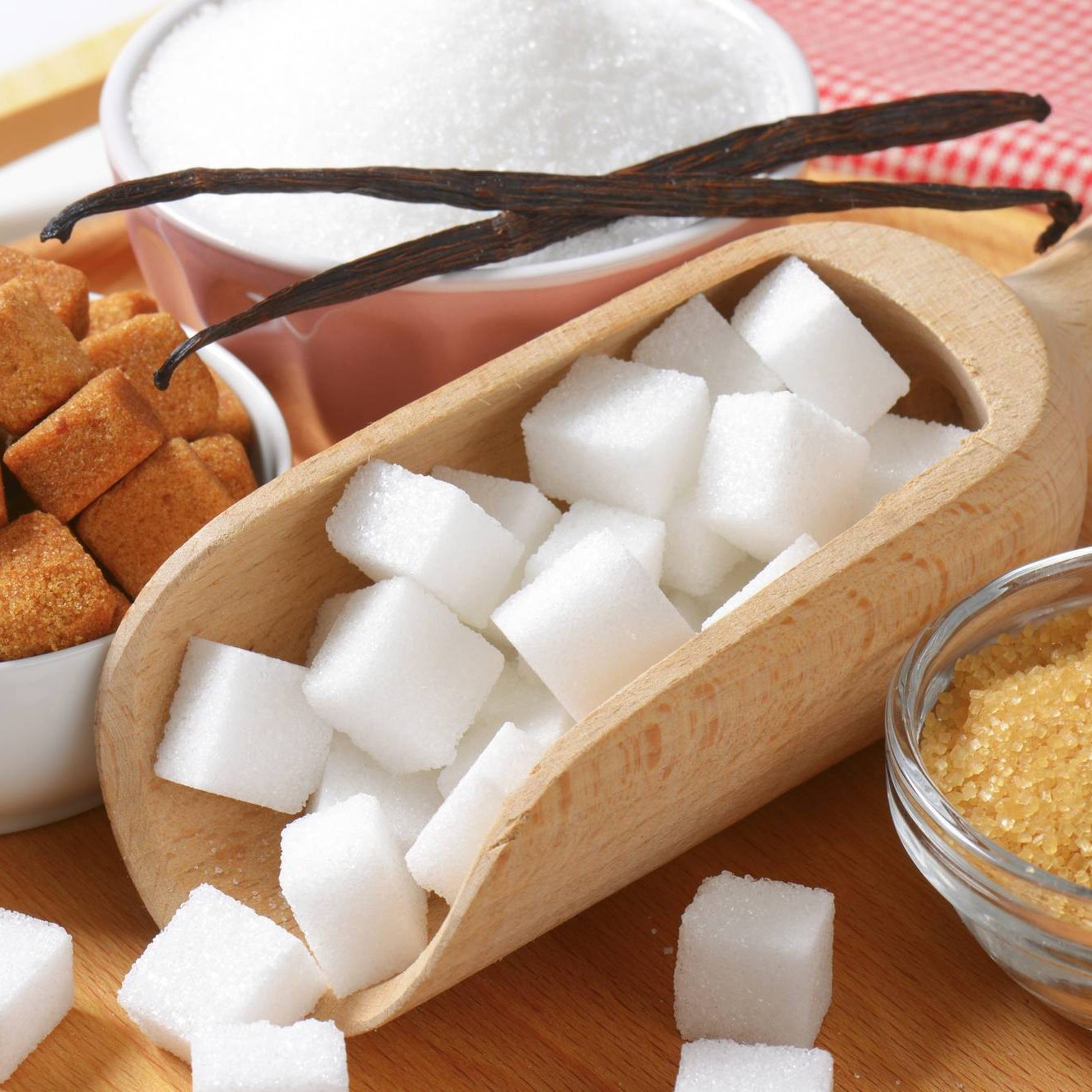 Still life of various types of sugar Still life of various types of sugar